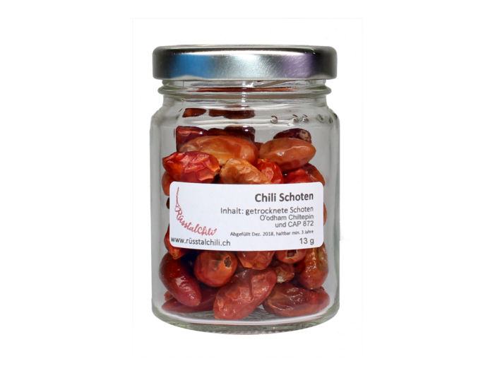 Chili Schoten O'odham Chiltepin und CAP 872
