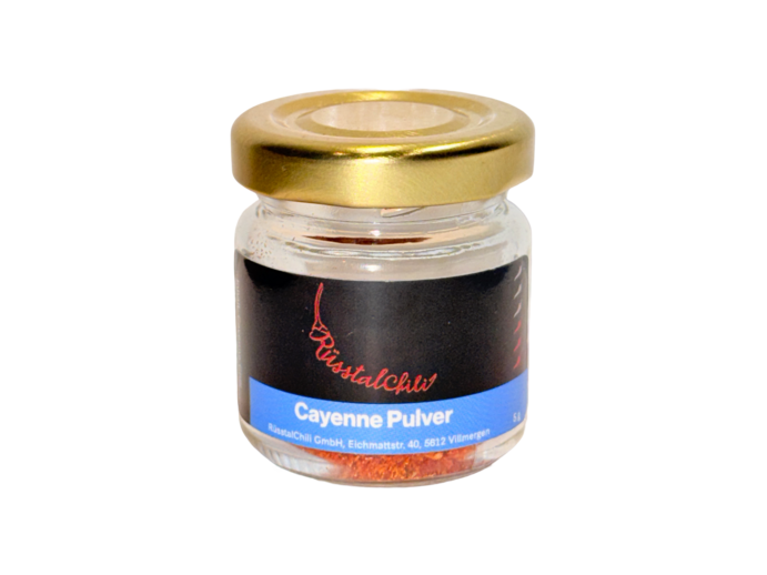 Cayenne Pulver im Glas