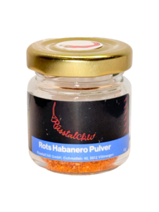 Rots Habanero Pulver im Glas